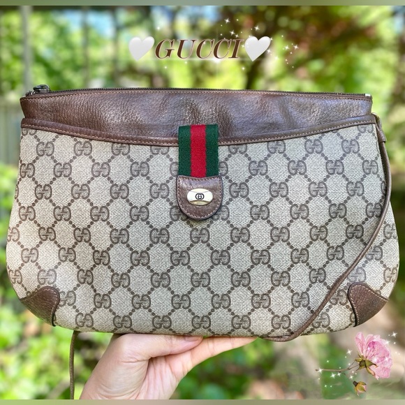Gucci Handbags - RARE🍬Auth🍬GUCCI GG Monogram Interlocking Clutch Ophidia Messenger Crossbody💫